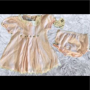 Pink dress with shorts